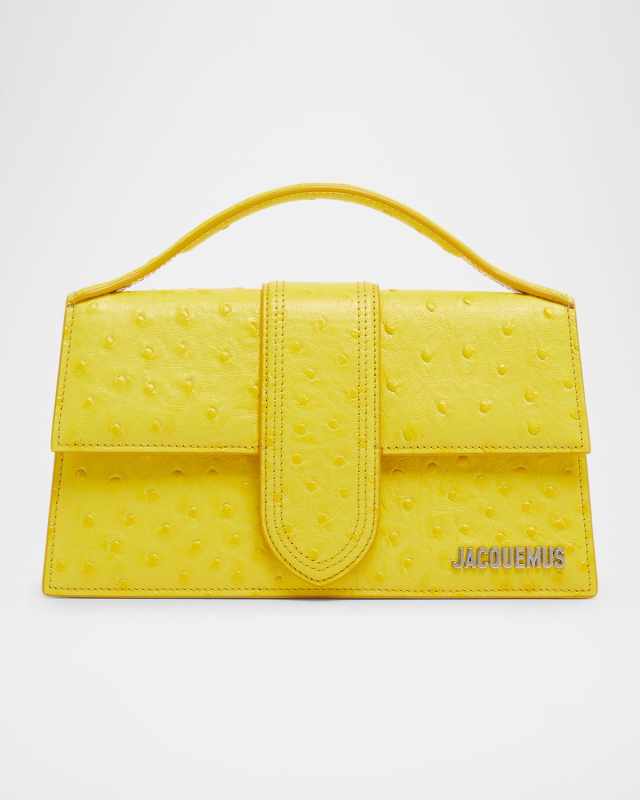 Le Grand Bambino Ostrich-Embossed Crossbody Bag